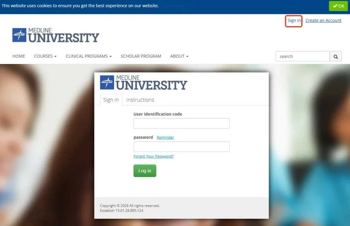 medline university login